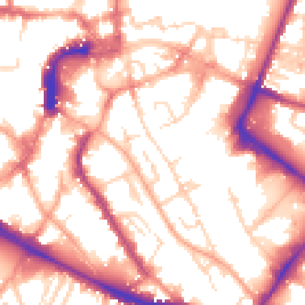 Daytime road noise heatmap for NR1 1RW