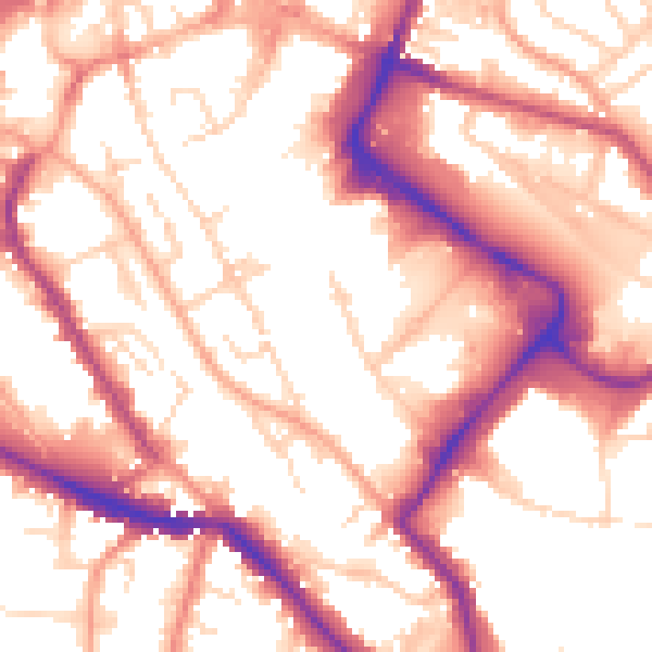 Daytime road noise heatmap for NR1 1TS