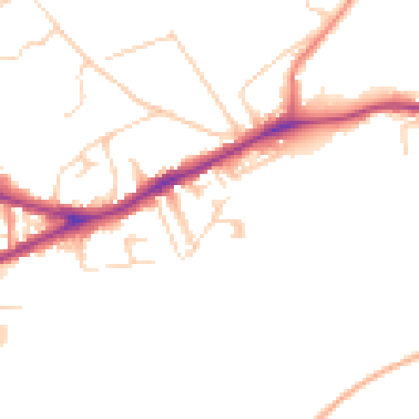 Daytime road noise heatmap for NR1 1TX