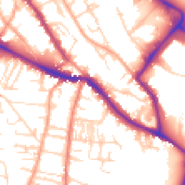 Daytime road noise heatmap for NR1 2AG
