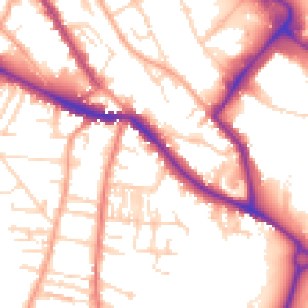 Daytime road noise heatmap for NR1 2AW
