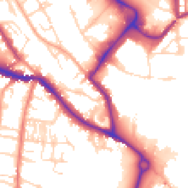 Daytime road noise heatmap for NR1 2BN