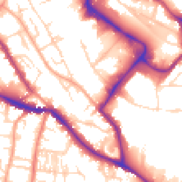 Daytime road noise heatmap for NR1 2BU