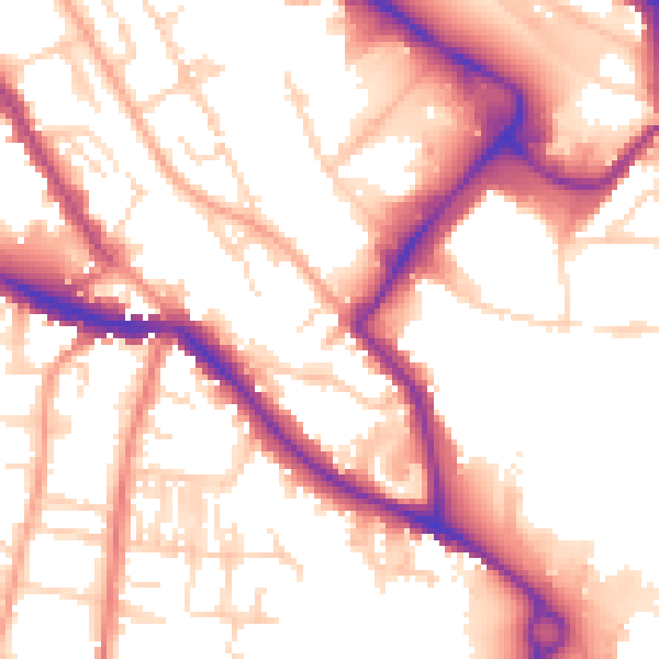 Daytime road noise heatmap for NR1 2BX