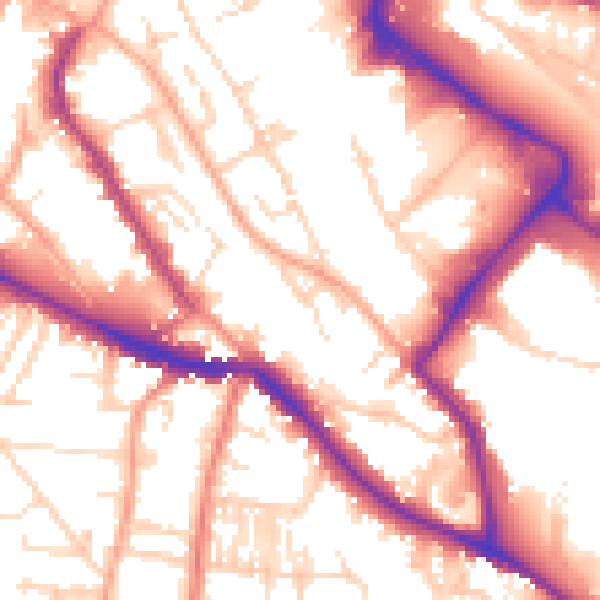 Daytime road noise heatmap for NR1 2BZ