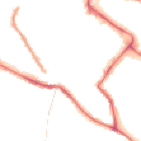 Night-time road noise heatmap for NR1 2BZ