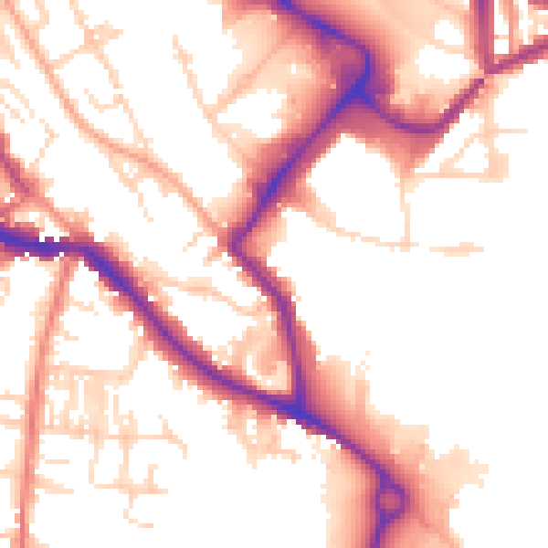 Daytime road noise heatmap for NR1 2GG
