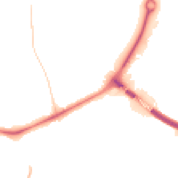 Night-time road noise heatmap for NR1 2JD