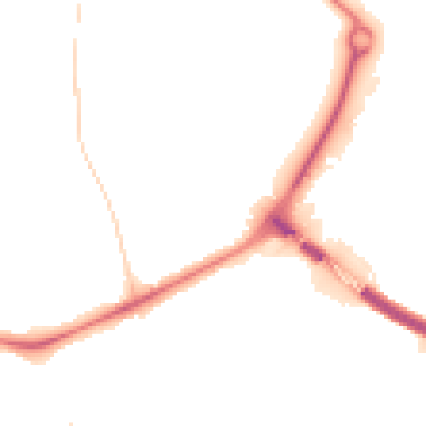 Night-time road noise heatmap for NR1 2JE