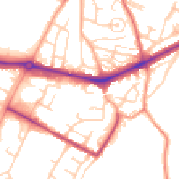 Daytime road noise heatmap for NR1 2LR