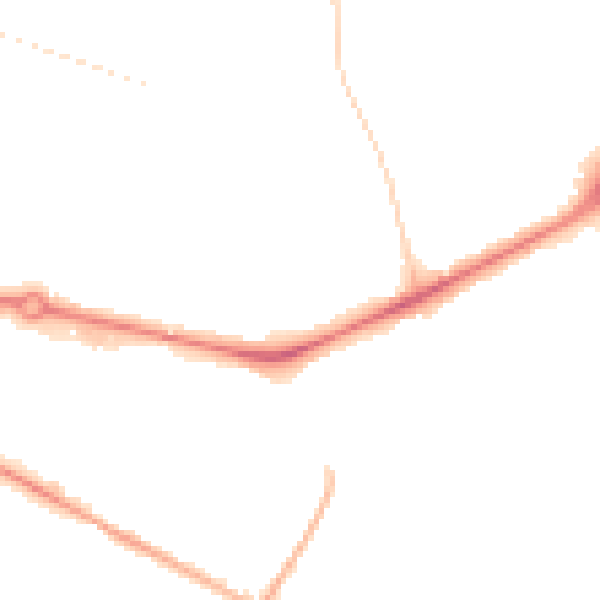 Night-time road noise heatmap for NR1 2LW