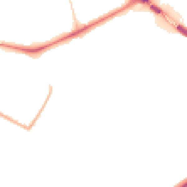 Night-time road noise heatmap for NR1 2LZ