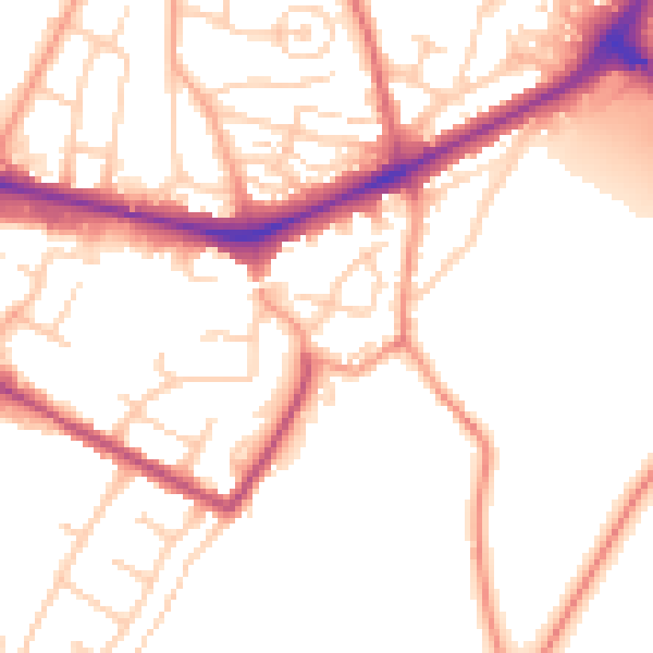 Daytime road noise heatmap for NR1 2ND