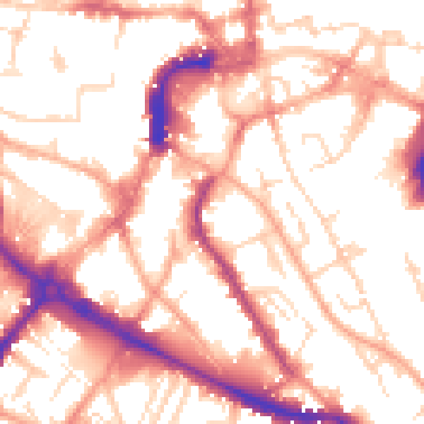 Daytime road noise heatmap for NR1 3EJ