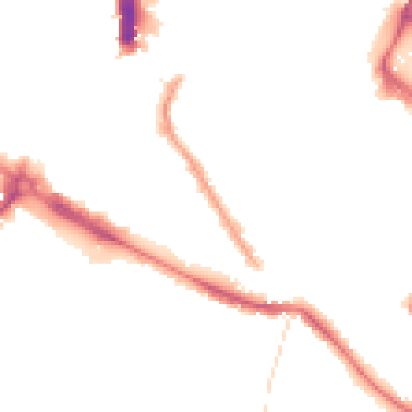 Night-time road noise heatmap for NR1 3ET