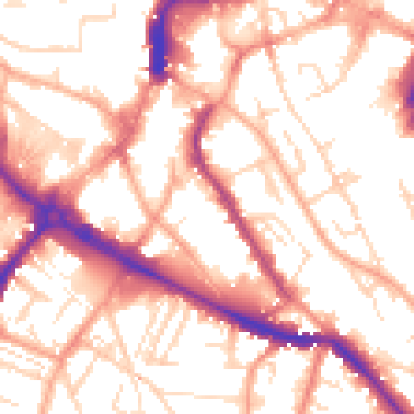 Daytime road noise heatmap for NR1 3EX