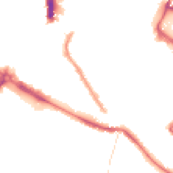 Night-time road noise heatmap for NR1 3EY