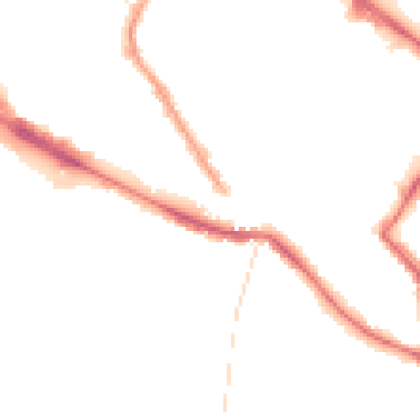 Night-time road noise heatmap for NR1 3HF