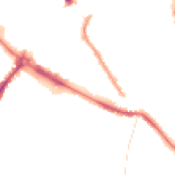 Night-time road noise heatmap for NR1 3LF
