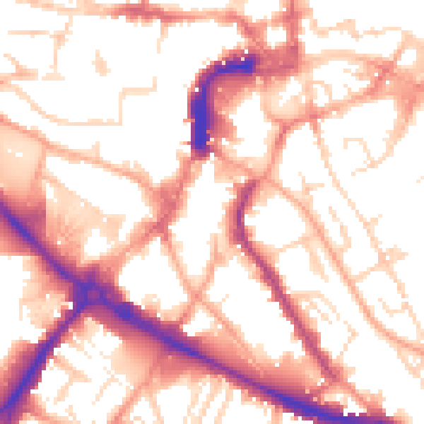 Daytime road noise heatmap for NR1 3LG
