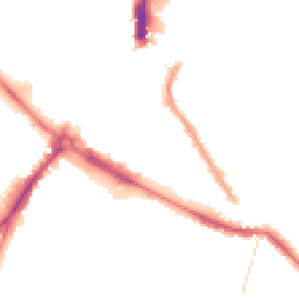 Night-time road noise heatmap for NR1 3NY