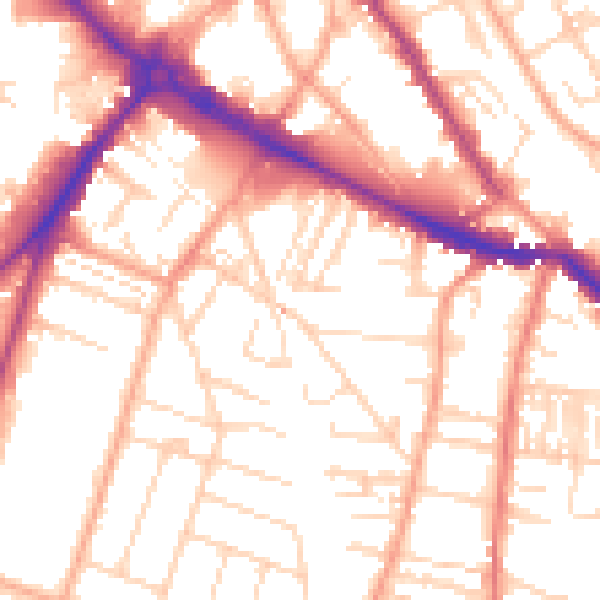 Daytime road noise heatmap for NR1 3PH