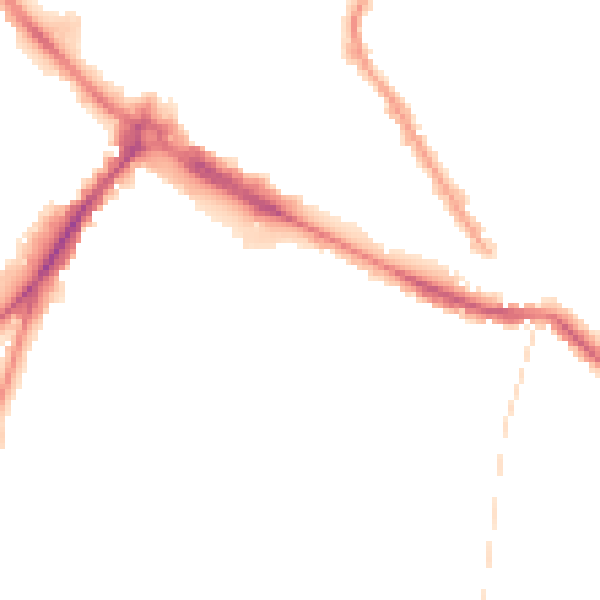 Night-time road noise heatmap for NR1 3PT