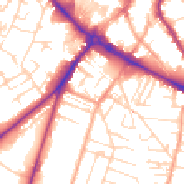 Daytime road noise heatmap for NR1 3RJ