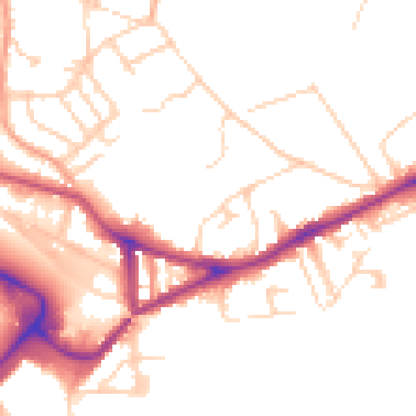 Daytime road noise heatmap for NR1 4AF