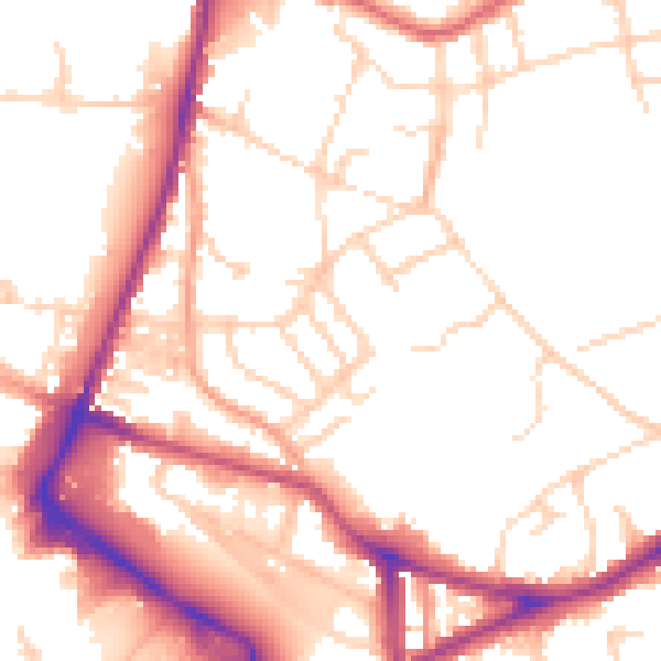 Daytime road noise heatmap for NR1 4BJ