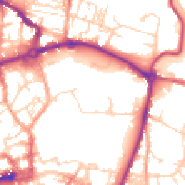 Daytime road noise heatmap for NR1 4EJ