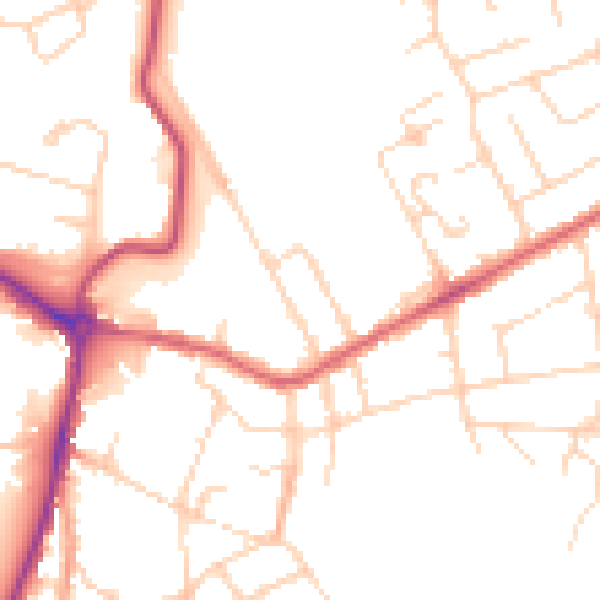 Daytime road noise heatmap for NR1 4HP