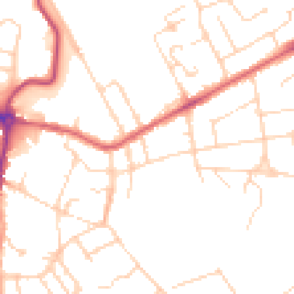 Daytime road noise heatmap for NR1 4HU