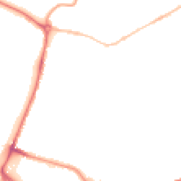 Night-time road noise heatmap for NR1 4JA