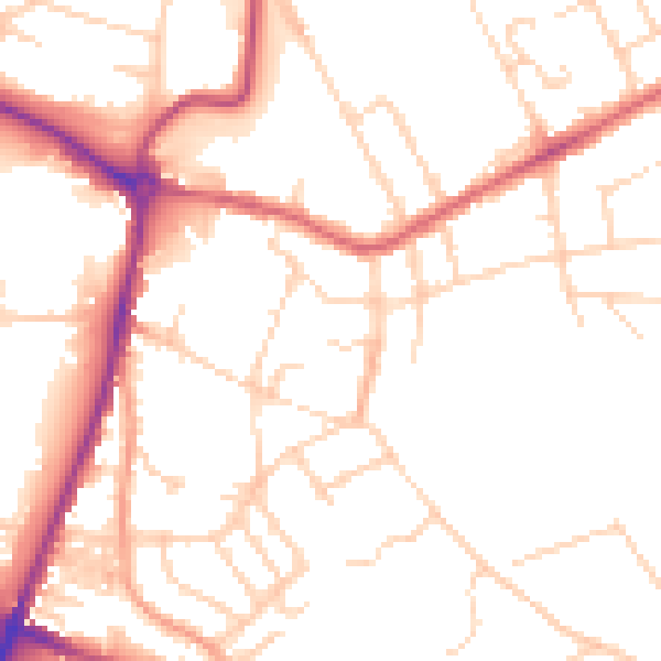 Daytime road noise heatmap for NR1 4JH