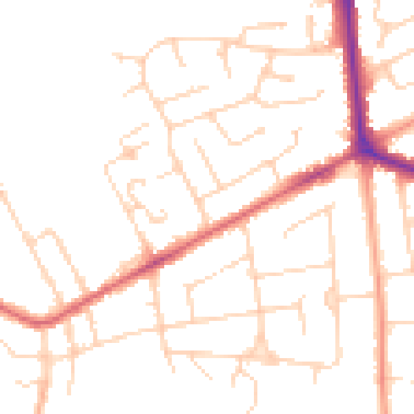 Daytime road noise heatmap for NR1 4LA