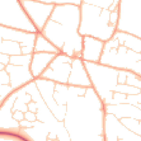 Daytime road noise heatmap for NR11 6AA