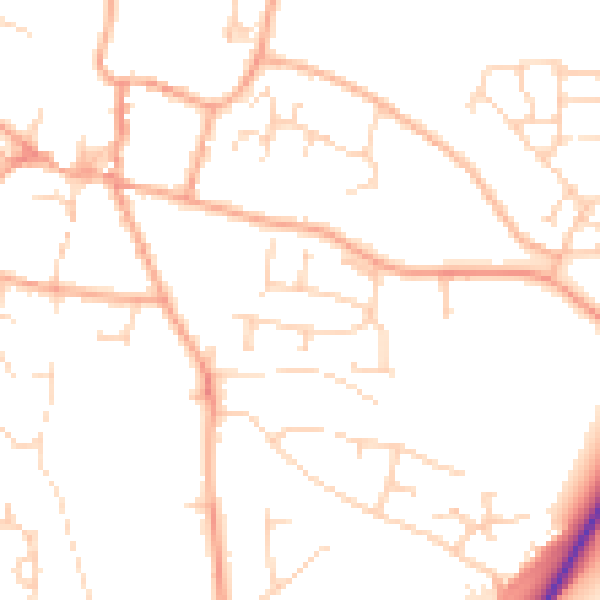 Daytime road noise heatmap for NR11 6BA