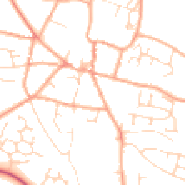 Daytime road noise heatmap for NR11 6BF