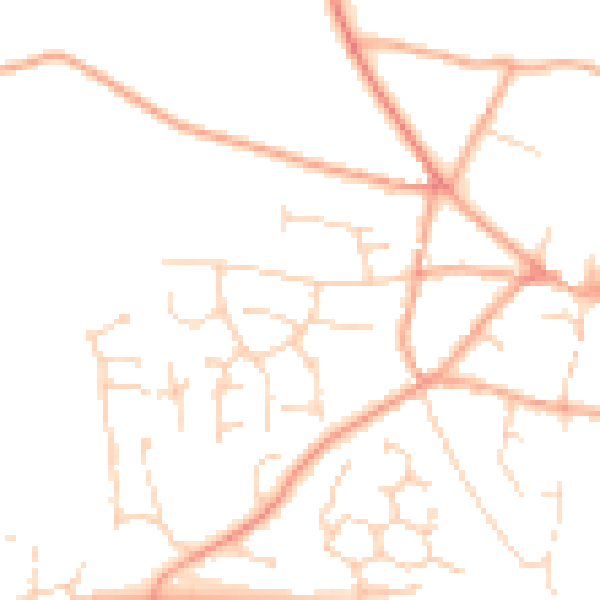 Daytime road noise heatmap for NR11 6DE