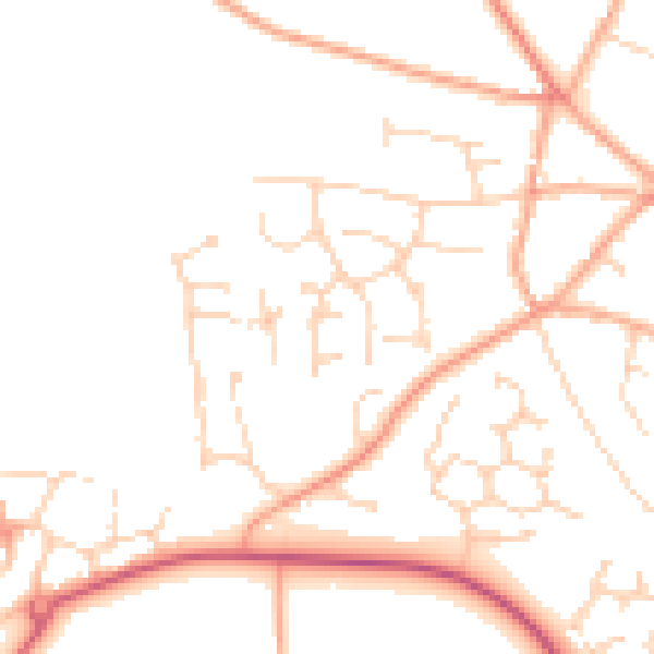 Daytime road noise heatmap for NR11 6DG