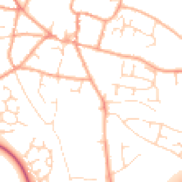 Daytime road noise heatmap for NR11 6FF