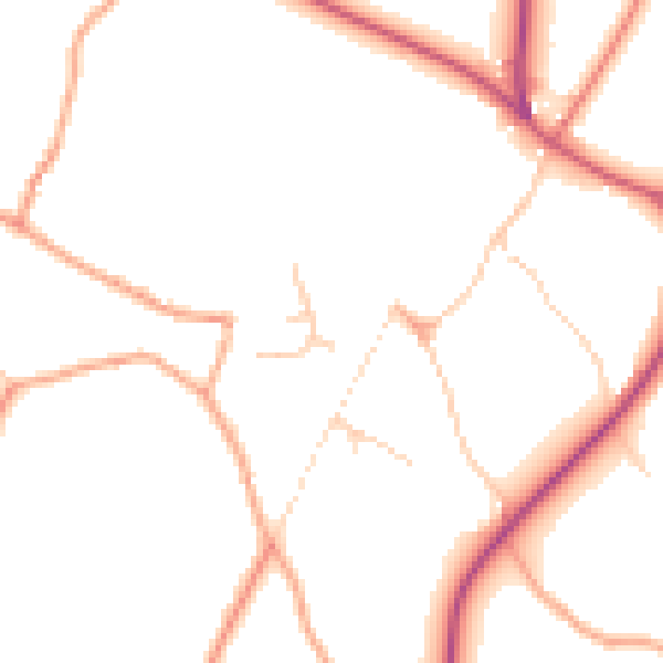 Daytime road noise heatmap for NR11 6PP