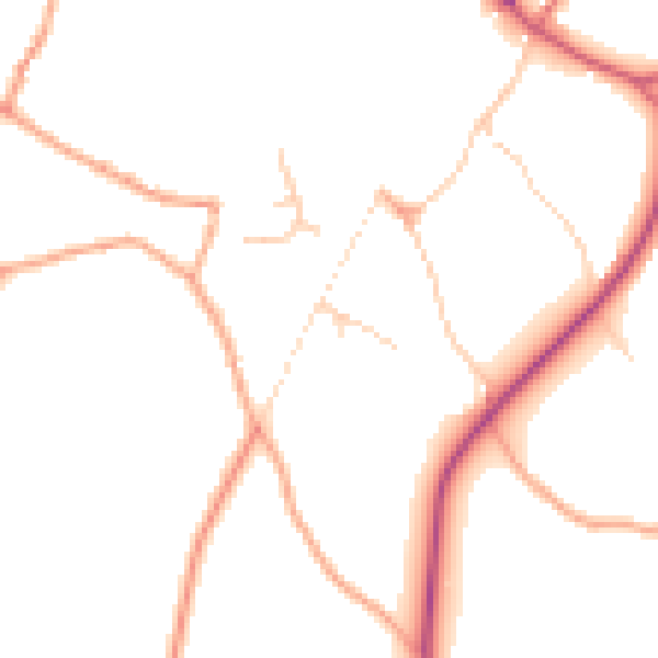 Daytime road noise heatmap for NR11 6QH