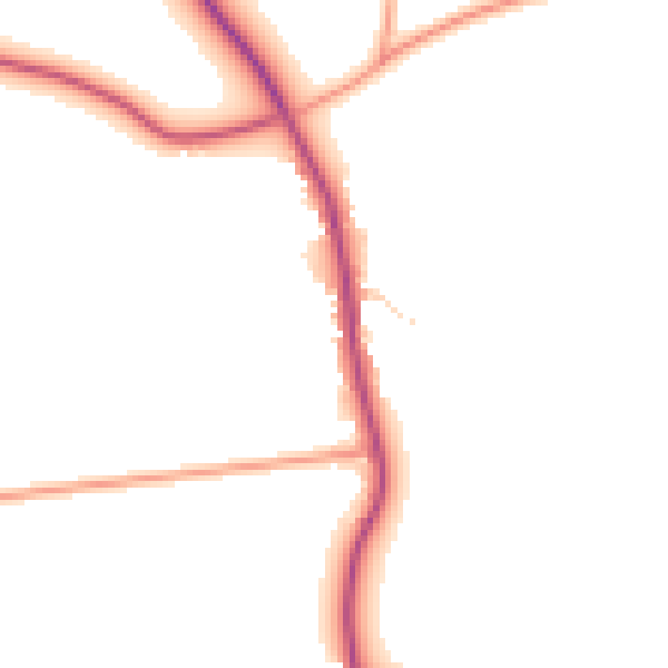 Daytime road noise heatmap for NR11 8AJ