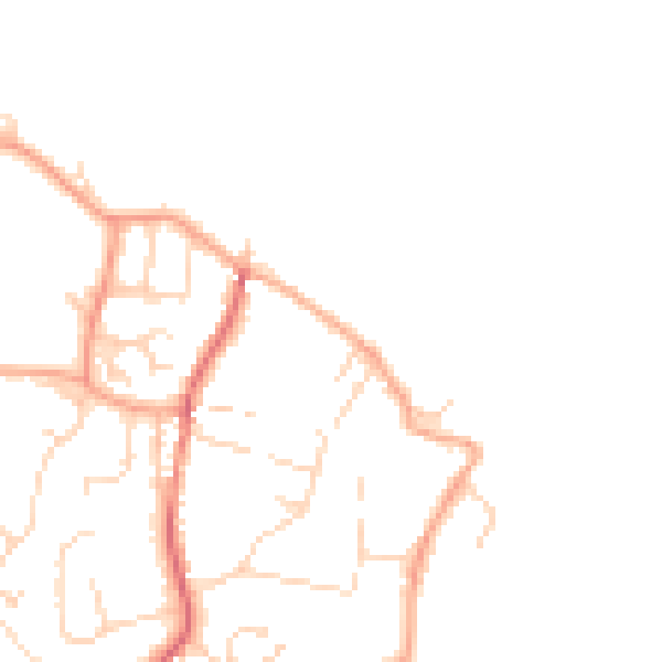 Daytime road noise heatmap for NR11 8BG