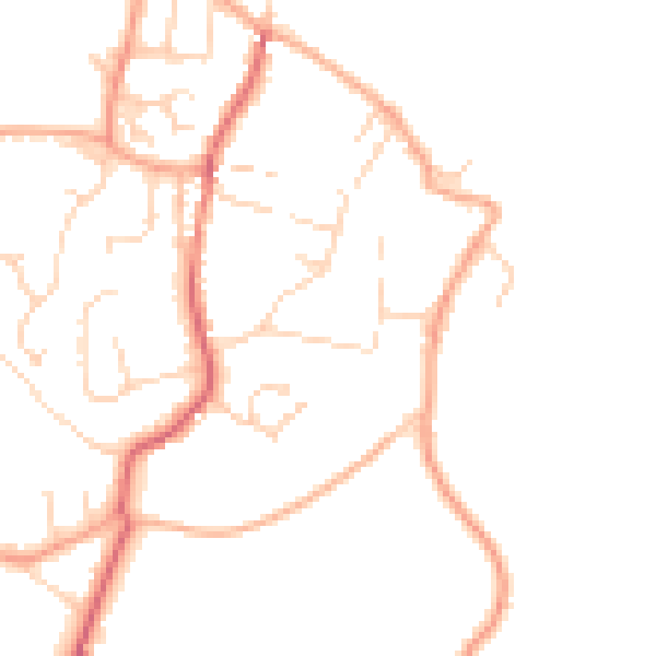 Daytime road noise heatmap for NR11 8LP