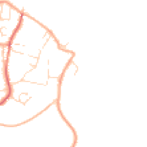 Daytime road noise heatmap for NR11 8NF