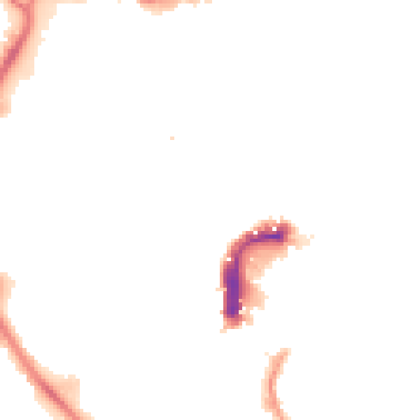 Night-time road noise heatmap for NR2 1AS