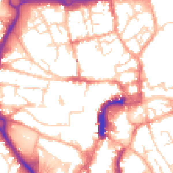 Daytime road noise heatmap for NR2 1AX